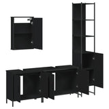 4 Piece Bathroom Furniture Set Engineered Wood