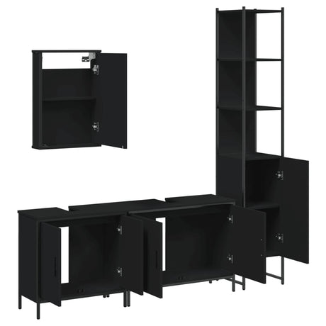 4 Piece Bathroom Furniture Set Engineered Wood