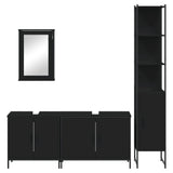 4 Piece Bathroom Furniture Set Engineered Wood