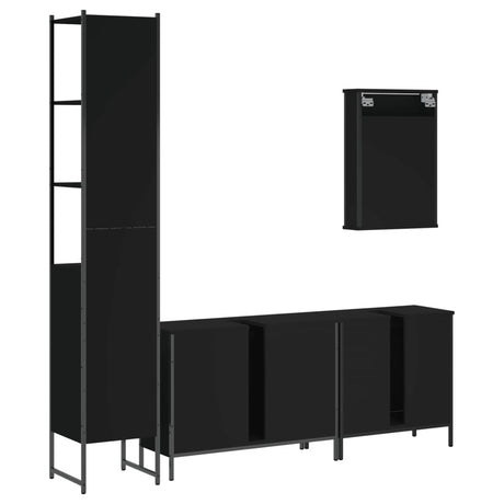 4 Piece Bathroom Furniture Set Engineered Wood