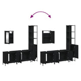 4 Piece Bathroom Furniture Set Engineered Wood
