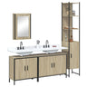 4 Piece Bathroom Furniture Set Engineered Wood