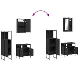 3 Piece Bathroom Furniture Set Engineered Wood