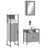 3 Piece Bathroom Furniture Set Engineered Wood