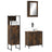 3 Piece Bathroom Furniture Set Engineered Wood