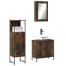 3 Piece Bathroom Furniture Set Engineered Wood