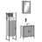 3 Piece Bathroom Furniture Set Engineered Wood