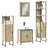 4 Piece Bathroom Furniture Set Engineered Wood