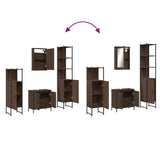 4 Piece Bathroom Furniture Set Engineered Wood