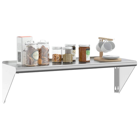 Wall Shelf Silver Stainless Steel