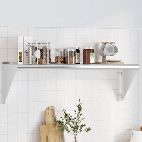 Wall Shelf Silver Stainless Steel