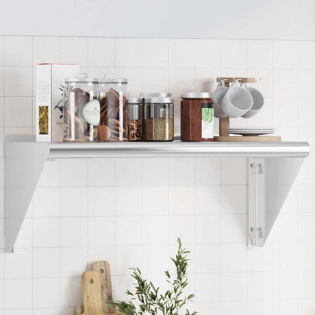Wall Shelf Silver Stainless Steel