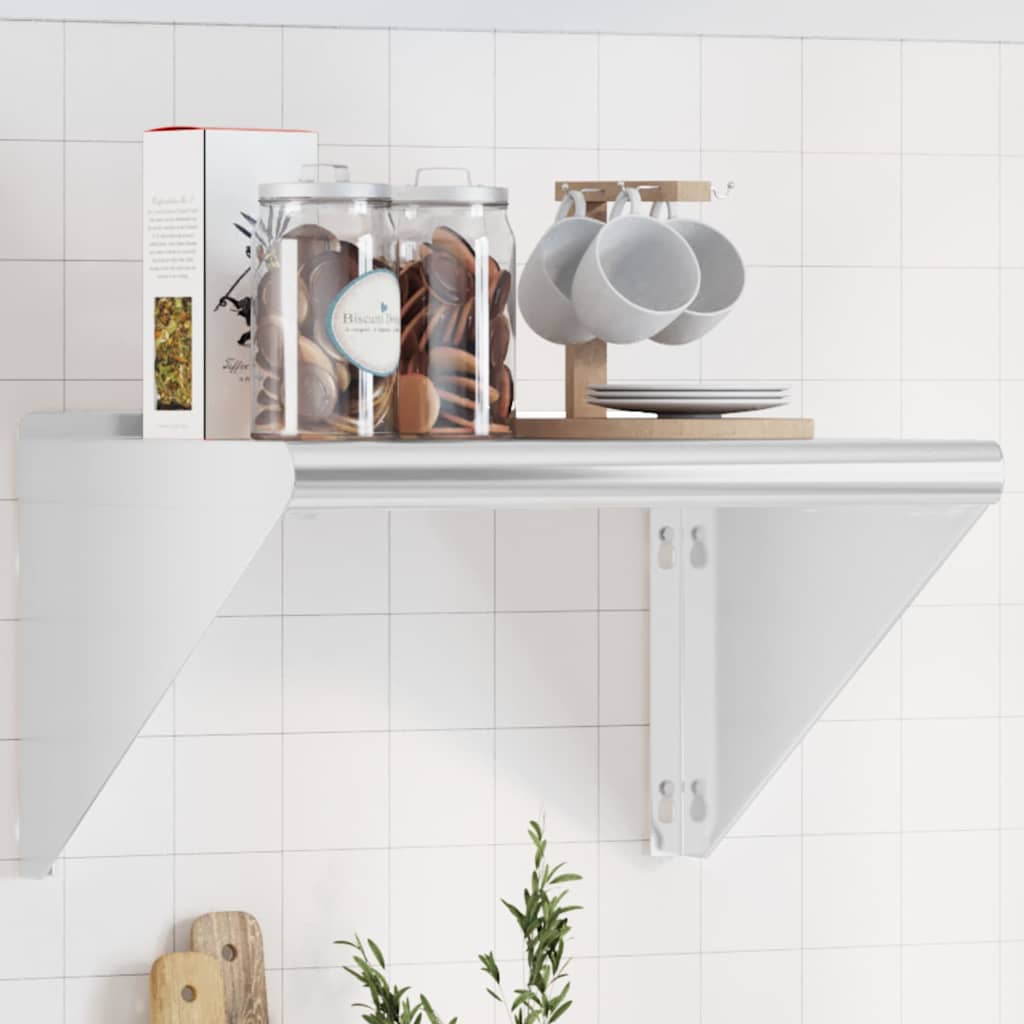 Wall Shelf Silver Stainless Steel