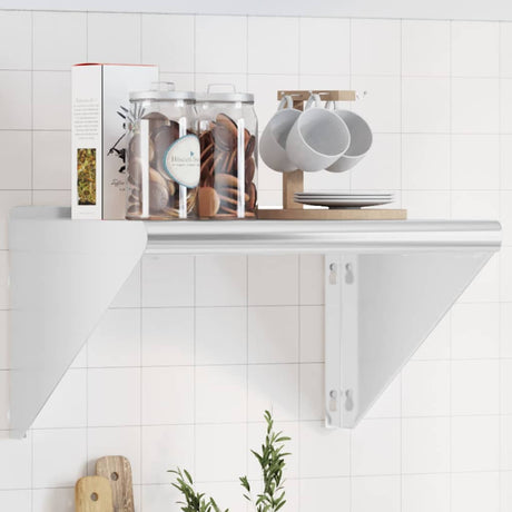Wall Shelf Silver Stainless Steel