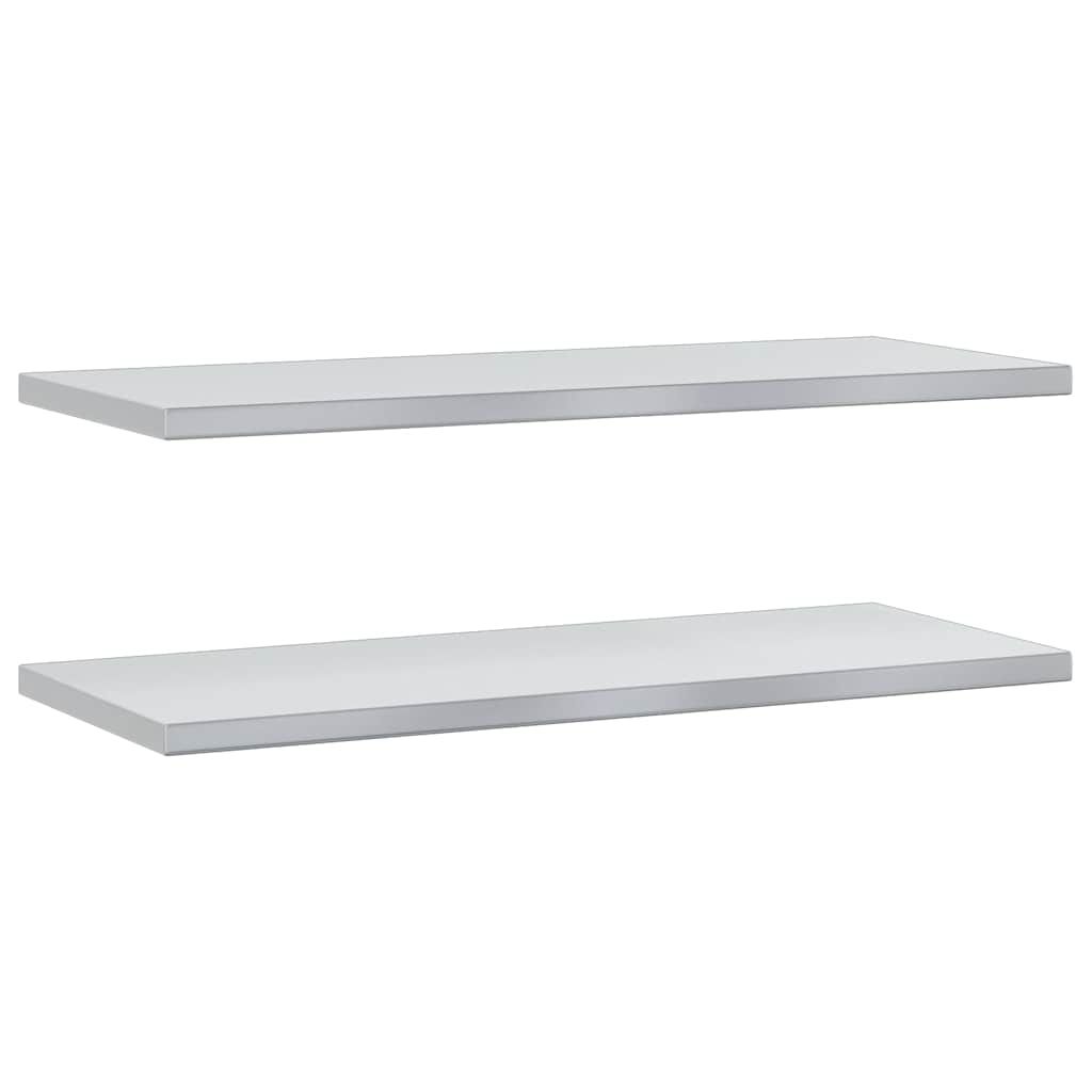 Wall Shelves 2 Pcs Stainless Steel