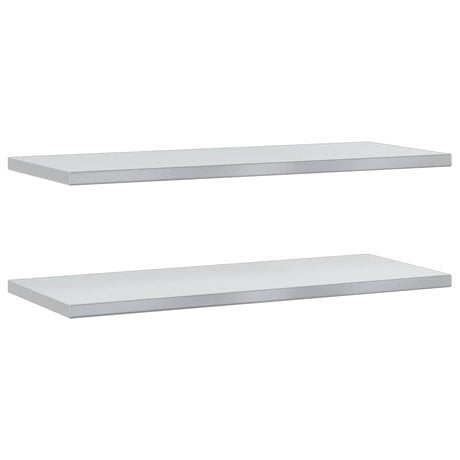 Wall Shelves 2 Pcs Stainless Steel