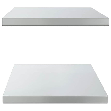 Wall Shelves 2 Pcs Stainless Steel