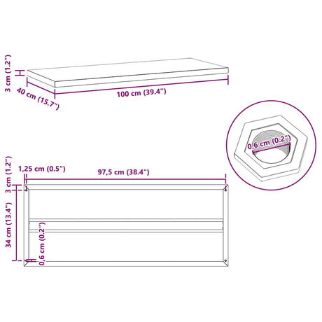 Wall Shelves 2 Pcs Stainless Steel