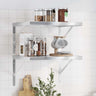 Wall Shelves 2 Pcs Stainless Steel