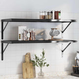 Wall Shelves 2 Pcs Stainless Steel