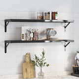 Wall Shelves 2 Pcs Stainless Steel