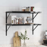 Wall Shelves 2 Pcs Stainless Steel