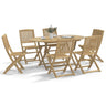 9 Piece Folding Outdoor Dining Set Solid Acacia Wood