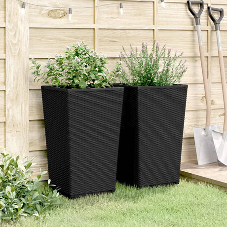 Garden Planters 2 Pcs 32.5X32.5X57 Cm Pp