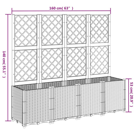 Garden Planter With Trellis Pp