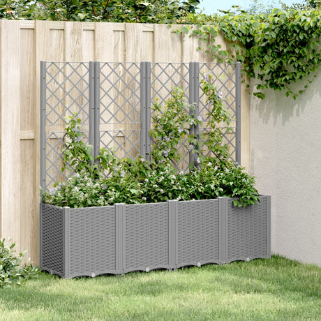 Garden Planter With Trellis Pp