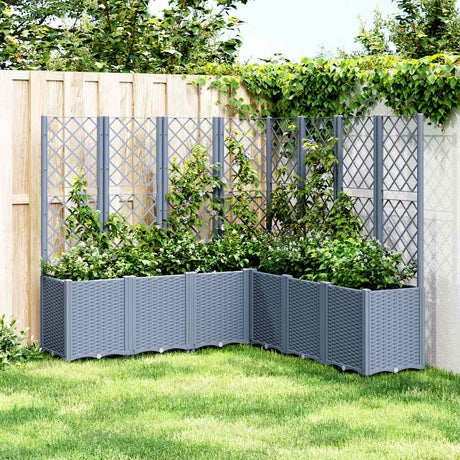 Garden Planter With Trellis Pp