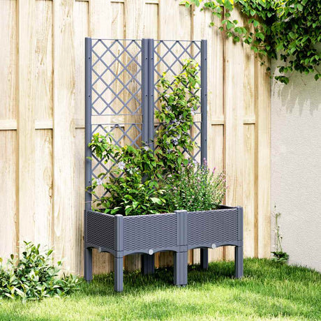 Garden Planter With Trellis Pp