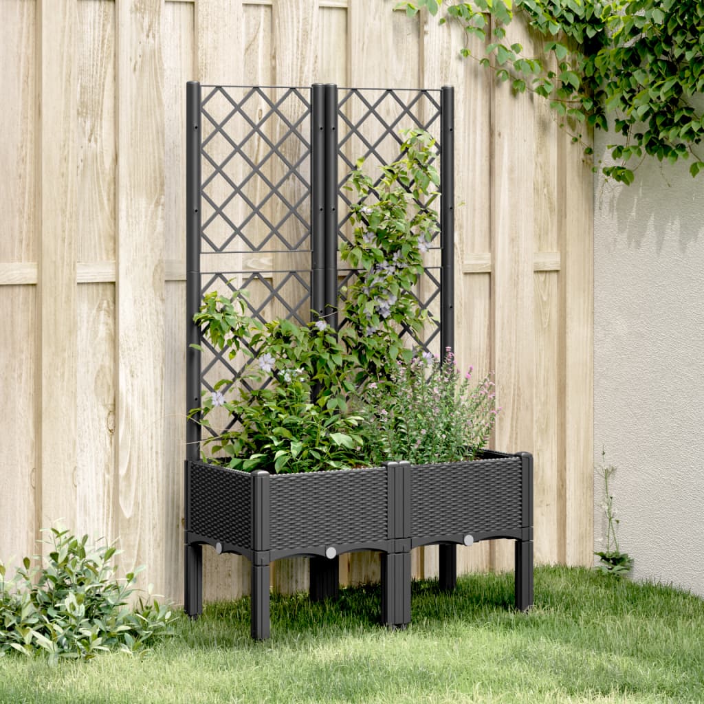 Garden Planter With Trellis Pp