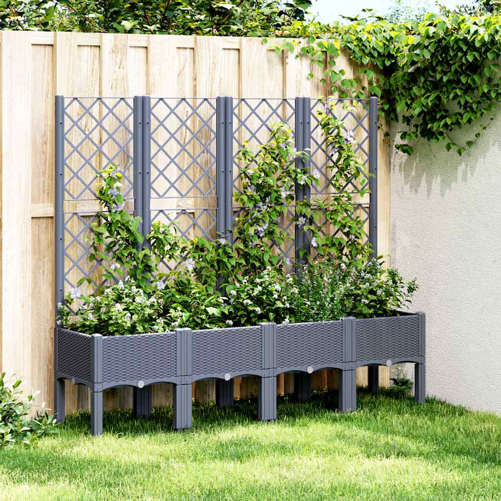Garden Planter With Trellis Pp