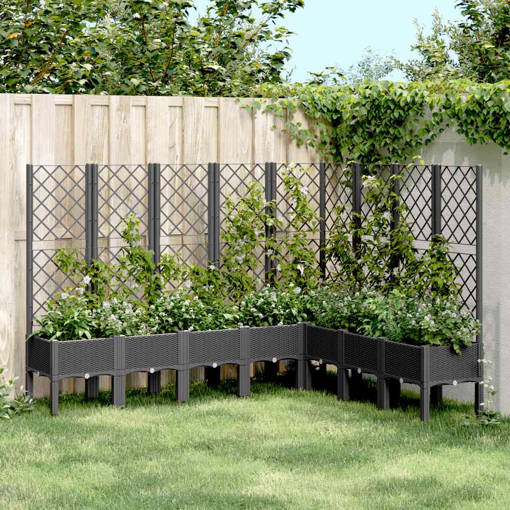 Garden Planter With Trellis Pp