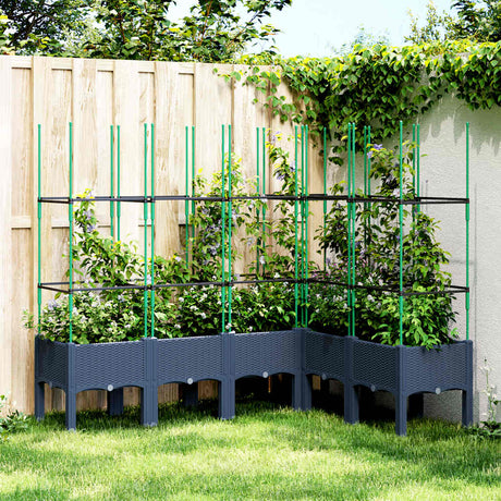Garden Planter With Trellis Pp