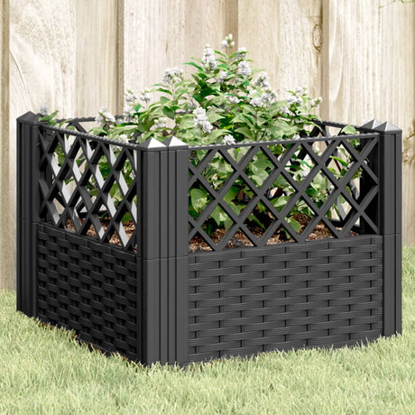 Garden Planter With Pegs 125X40X28.5 Cm Pp