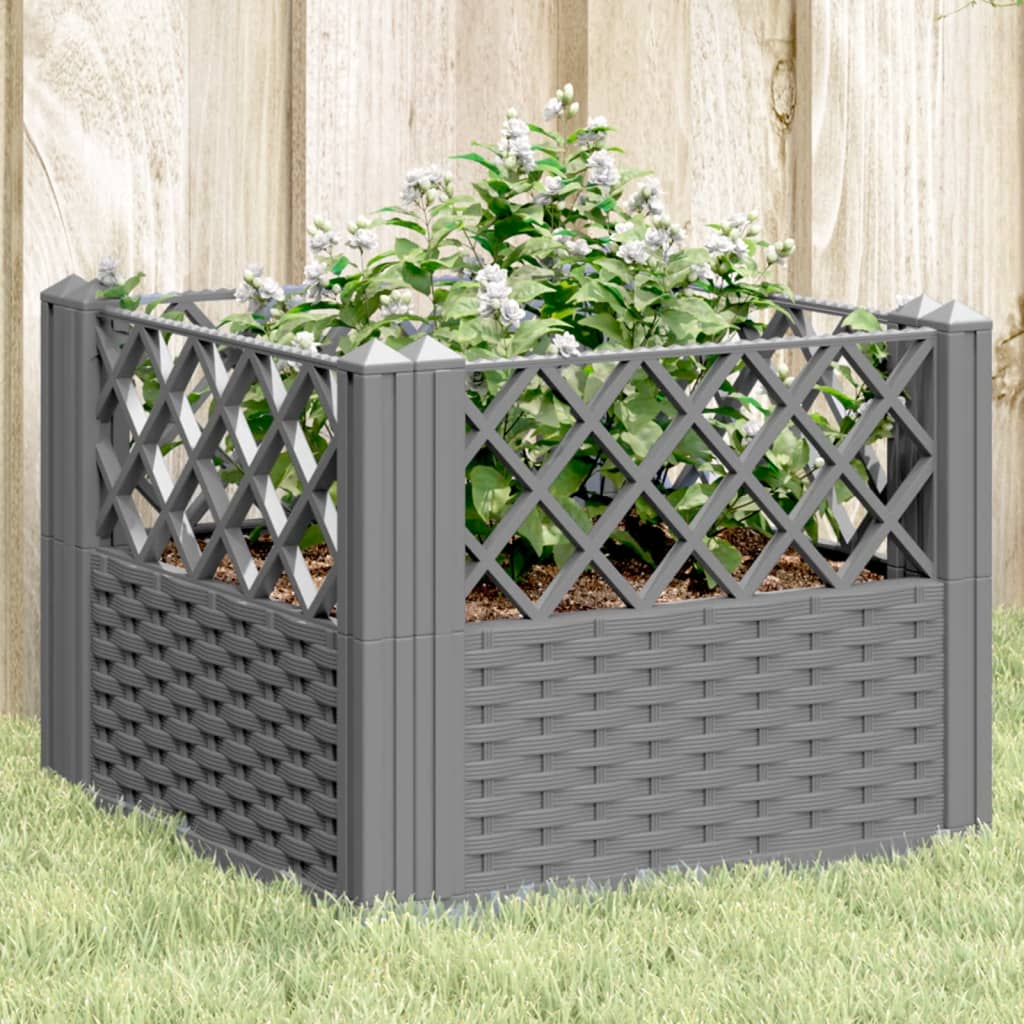 Garden Planter With Pegs 125X40X28.5 Cm Pp