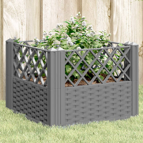 Garden Planter With Pegs 125X40X28.5 Cm Pp