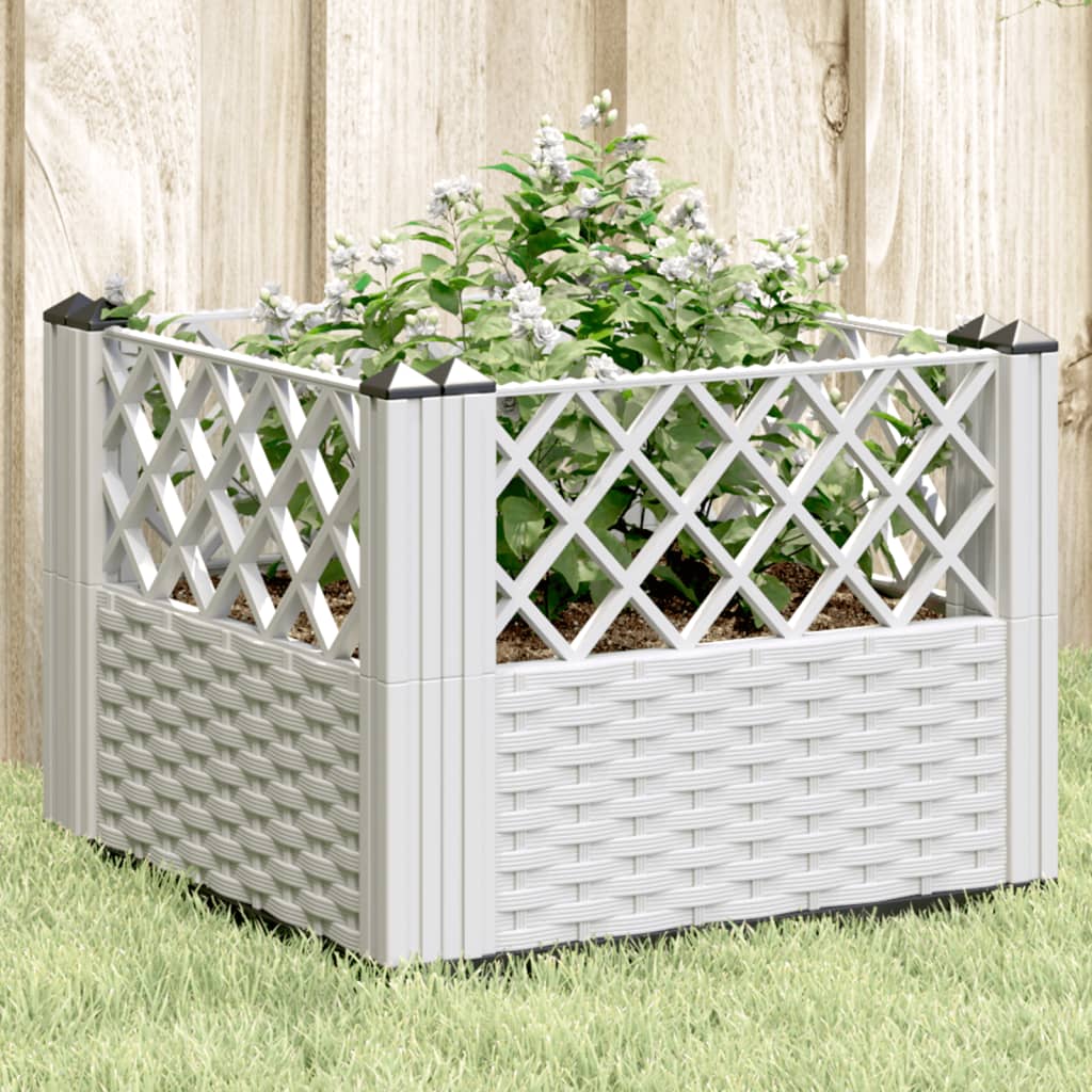 Garden Planter With Pegs 125X40X28.5 Cm Pp