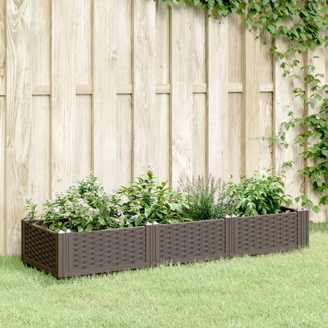 Garden Planter With Pegs 125X40X28.5 Cm Pp
