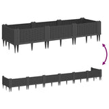 Garden Planter With Pegs 125X40X28.5 Cm Pp