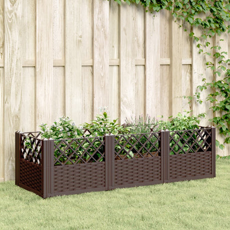 Garden Planter With Pegs 125X40X28.5 Cm Pp