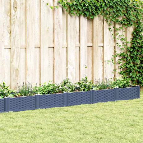 Garden Planter With Pegs 125X40X28.5 Cm Pp