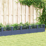 Garden Planter With Pegs 125X40X28.5 Cm Pp