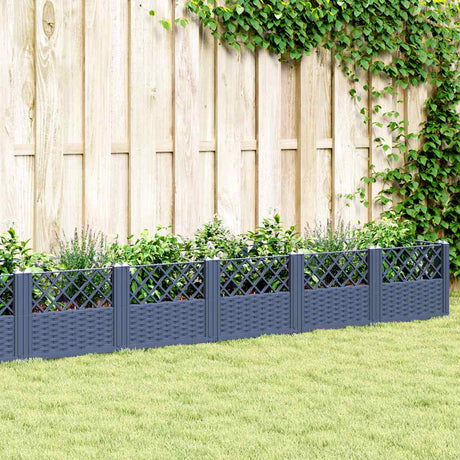 Garden Planter With Pegs 125X40X28.5 Cm Pp