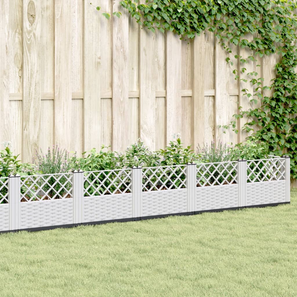 Garden Planter With Pegs 125X40X28.5 Cm Pp