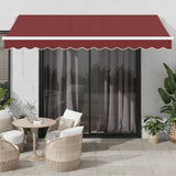 Automatic Retractable Awning With Led Anthracite&White 450X350 Cm