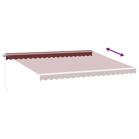 Manual Retractable Awning Burgundy 450X300 Cm
