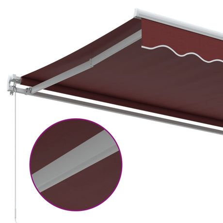 Manual Retractable Awning Burgundy 450X300 Cm